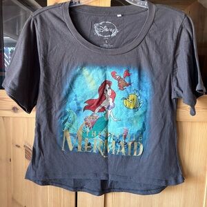 Disney The Little Mermaid Ariel Short Sleeve Grey Size Large T-Shirt